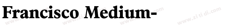 Francisco Medium字体转换